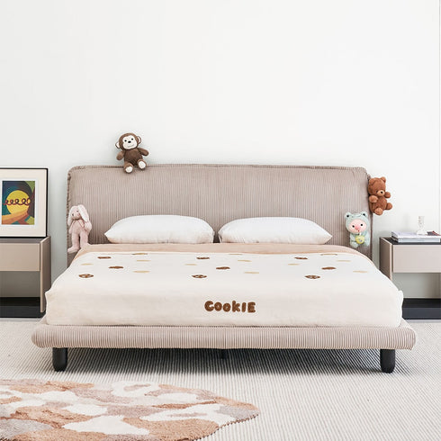 Alessi Corduroy Fabric Modern Bed Frame